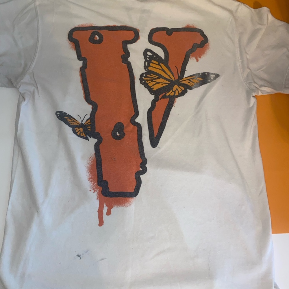 OFFICIAL VLONE Legends Never Die / Juice Wrld White Tee - Heavily Used / Unk Dmg